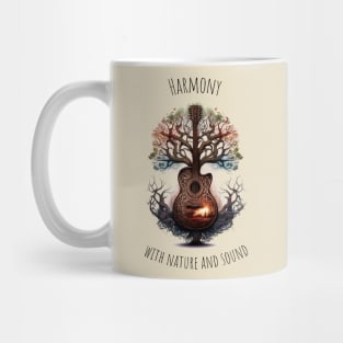 Acoustic Guitar Tree of Life |Gift for Guitar Player | Nature Guitarist | Motivational quotes Mug